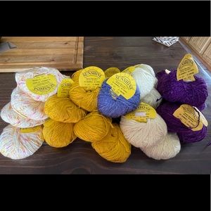 Sunshine Yarn Lot - 31 balls cotton/viscose
